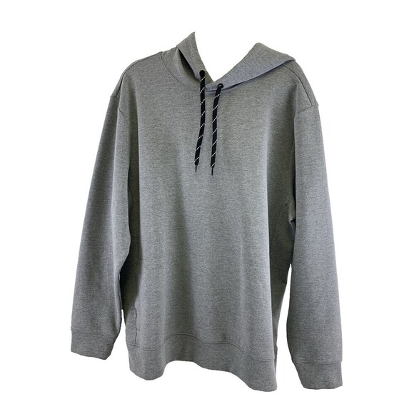 GapFit Gray Performance Hooded Sweatshirt Pullover Breathable Pockets Mens XL - Picture 1 of 12